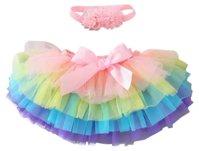 Productafbeelding van YONKOUNY Baby meisjes tutu rok, prinsessen rok van tule, mini-rok, baby fotorekwisieten, elastische band