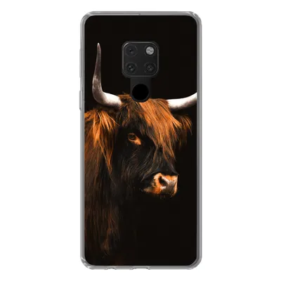 Produktbild von MuchoWow® Handyhülle Schutzhülle Hülle für Huawei P40 Lite Schottischer Highlander - Vlies - Kuh Silikon Softcase Handy Hülle - Handy