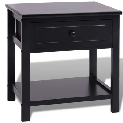 Zdjęcie produktu dla VidaXL 242872, Czarny, MDF, Paulownia, Sklejka, 325 x 240 x 100 mm, 400 mm, 290 mm, 420 mm