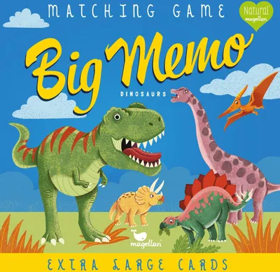 Produktbild von Großes Dinosaurier Memo-Spiel mit extragroßen Karten zum Lernen der Sauriernamen