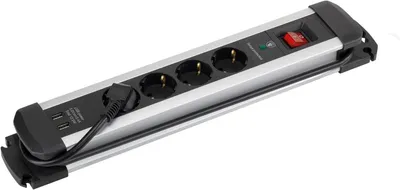 Produktbild von Extrapower 3G1,5 Mehrfachsteckdose mit 4 Steckdosen – 16 A – 250 V + 2 USB-Kabel, 1,5 m