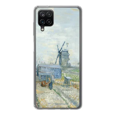 Produktbild von MuchoWow® Handyhülle Schutzhülle Hülle für Samsung Galaxy A12 Montmartre: Mühlen und Gärten - Vincent van Gogh Silikon Softcase Handy Hülle - Bild