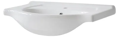 Productafbeelding van Wasbak, keramisch, 65x44 cm, wit, glanzend, met een onregelmatig oppervlak