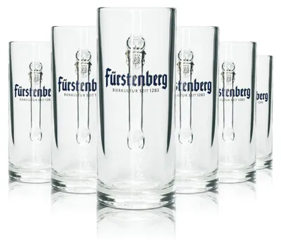 Produktbild von 6x Fürstenberg Bier Glas 0,3l Krug Seidel Rastal Gläser Henkel Brauerei Beer Bar
