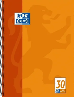 Produktbild von Collegeblock A4+ blanko 80 Blatt 4-fach gelocht orange Packung mit 10 Stück