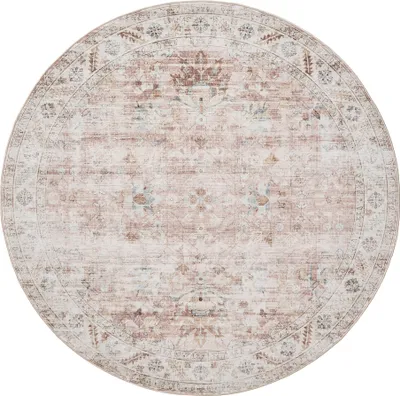 Image de Interiyou Tapis lavable Gent Rosa ø 120 cm rond