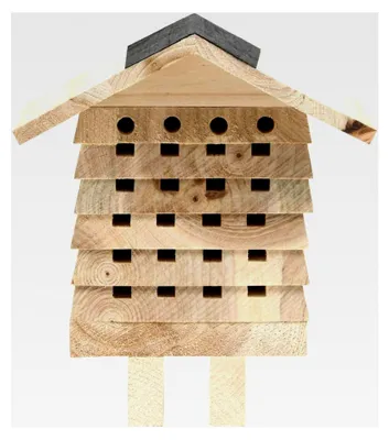 Produktbild von Bienenhotel Wetterfest Bienenhaus Insektenhotels Tanne Massivholz 22x20x20 cm