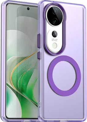 Obrázek produktu pro Magnetické pouzdro pro Vivo V40 / V40 Pro / S19 Pro, tenké matné průsvitné nárazuvzdorné pouzdro Fialová