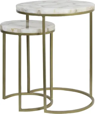 Produktbild von Light & Living - Beistelltisch Axat - Antik Bronze - Ø41+Ø28cm