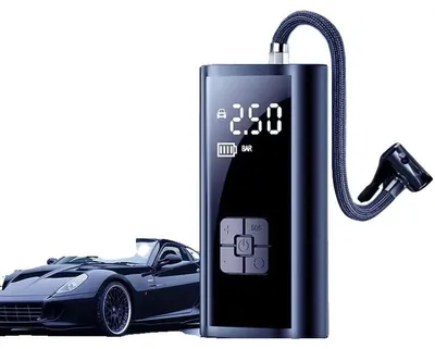 Obrázok produktu pre Kompresor, inteligentný nafukovač pneumatík, prenosná elektrická pumpa, čierna, napájaná batériou