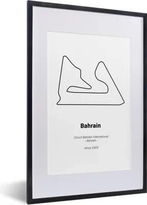 Produktbild von MuchoWow® Gerahmtes Poster Bahrain - Rennstrecke - F1 40x60 cm - Poster mit Schwarzem Bilderrahmen Wandposter Rahmen Foto Bilder - Poster in Rahmen