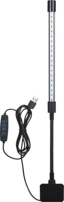 Zdjęcie produktu dla D C 5 V 7 W 20 LED Światło akwariowe, zacisk do akwarium, lampka z klipsem, zasilanie przez USB, 3 kolory światła, regulowane, 10 poziomów, regulowana jasność