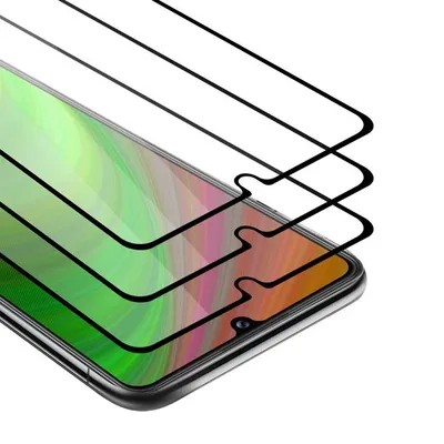 Immagine prodotto di Cadorabo 3x pellicola blindata a schermo intero per Motorola Moto E6s 2020 pellicola protettiva in vetro temperato nero di protezione del display