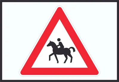Produktbild von Achtung Reiter Symbol Schild A6 (105x148mm)