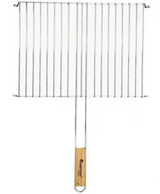 Obrázek produktu pro Grilovací rošt s dřevěnou rukojetí 40 x 30 cm
