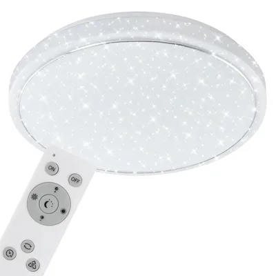 Image de Plafonnier LED BRILONER LEUCHTEN STAR, 48 W, 4000 lm, IP20, blanc, plastique-métal, intensité lumineuse variable, Ø 56 cm