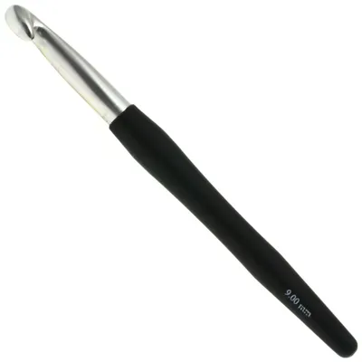 Produktbild von Lana Grossa - Wollhäkelnadel mit Soft-Griff 14cm 9,0mm