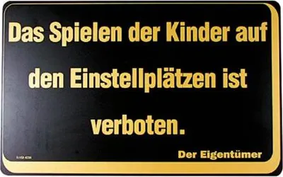 Produktbild von Verbotsschild - Das Spielen der Kinder auf ... - Gr. ca. 40 x 25 cm - 308723
