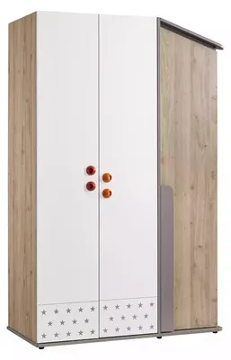 Image de Armoire moderne Armoire en bois Meuble en bois 3 portes Design blanc