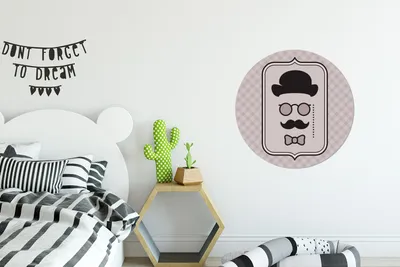 Produktbild von MuchoWow® - Wand Kreis - Das Schlafzimmer - Die Bilder - Wandmalerei - Kunst für das Haus - das Plastik