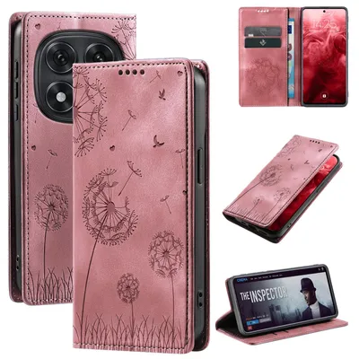 Produktbild von Handyhülle für Xiaomi Redmi Note 15 / 15 5G RFID Schutz Klapphülle Case Cover Design Blume Pusteblume Schutzhülle Farbe: Rosa