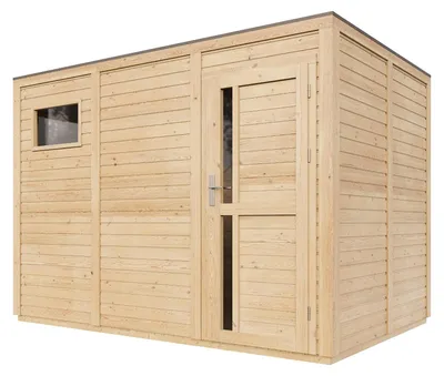 Image de Abri de Jardin en Bois 6,18 m², Cabane de Jardin Exterieur 17 mm épaisseur de Paroi, Cabanon Jardin Exterieur à Outils et Velo avec sol imprégné, TIMBELA M326F1+M326G