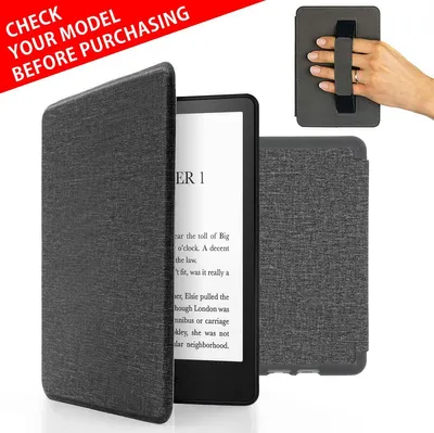 Produktbild von Hülle Kindle 11Gen RS23CV C2V2L3 2022 2024 Handschlaufe Auto Sleep Wake Hellgrau