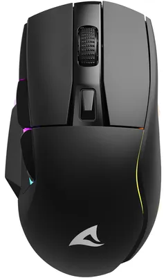 Obrázok produktu pre Sharkoon SGM50W, Pravoruké, Optický, RF Wireless + USB Type-A, 6400 DPI, Čierna