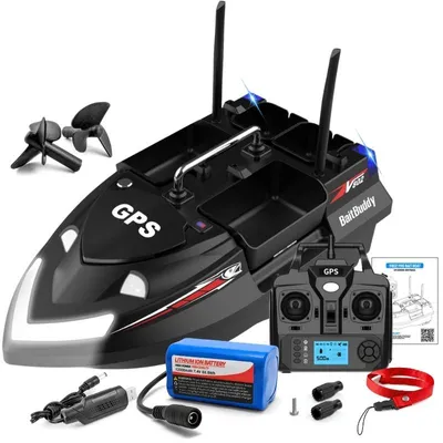 Immagine prodotto di Barca Plantat, Nadit e Momit iUni V802 PRO, GPS, 12000mAh, 4 vasche, 3kg, 500m, 15km/h, Nero