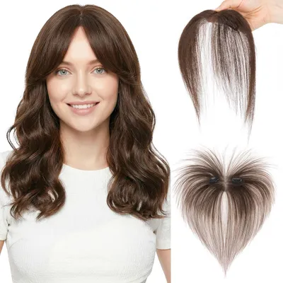 Imagen del producto de Flequillo postizo de cabello humano 100% para mujeres