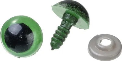 Produktbild von 10 Paar Kunststoffaugen, Puppen, Teddy, 14 mm grün
