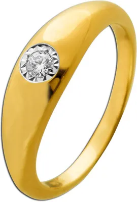 Produktbild von Solitär Ring Gold 375 9 Karat Lab Grown Diamant 0.07ct 17
