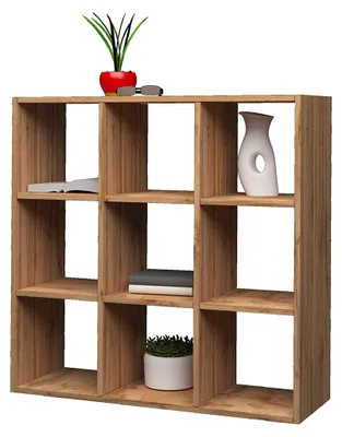 Immagine prodotto di Libreria 9 Ripiani 90x25x90 cm Maruska Quercia Wotan