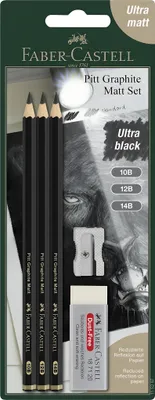 Immagine prodotto di FABER-CASTELL Bleist.Pitt Graphite Matt 10B 12B 14B BK
