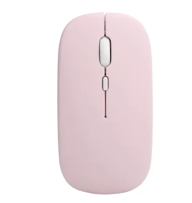 Imagen del producto de Ratón inalámbrico rosa, Bluetooth 5.0, con 2 modos de funcionamiento, silencioso, para portátil y ordenador, compatible con 2.4 GHz