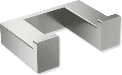 Produktbild von HEWI Doppelhaken, Edelstahl, matt geschliffen, Breite 60 mm, Tiefe 42 mm
