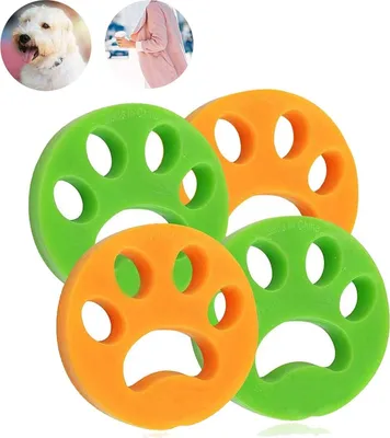 Produktbild von Tierhaarentferner, 4 Stück Tierhaarentferner, Hundehaarentferner, 2 gelb + 2 grün, 4 Stück