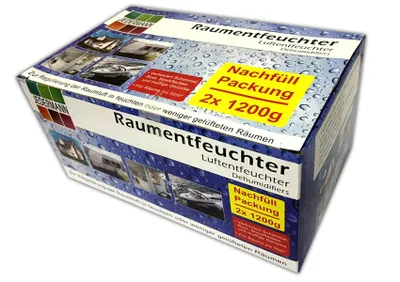 Produktbild von Raumentfeuchter  Luftentfeuchter Nachfüllpack 2x 1200g Box Granulat Luftentfeuchter Keller Auto KFZ