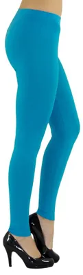 Produktbild von Damen Leggings Leggins lang hoher Bund hellblau L