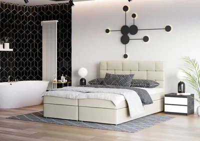 Produktbild von Designbett WALLY 180x200, Beige