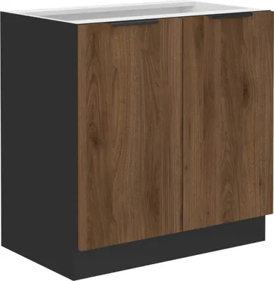Produktbild von Unterschrank Monza nussbaum 80 D 2F BB
