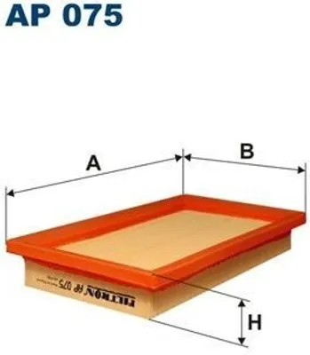 Produktbild von FILTRON Luftfilter Filtereinsatz, Maße: 245 mm Länge, 153 mm Breite, 37 mm Höhe