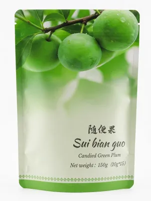 Produktbild von SuiBianGuo Grüne Pflaume 150g (15 Stk) Fermentiert - Kandiert mit Frucht-Enzymen
