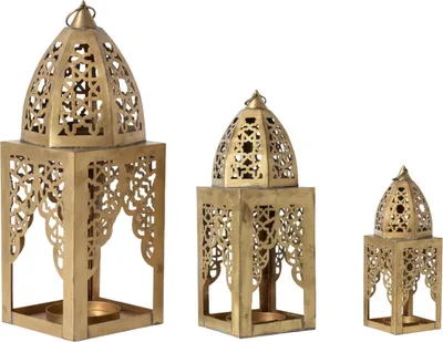 Produktbild von LAYBA Marokkanische Laterne Gold-Optik Messing