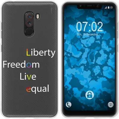 Produktbild von PhoneNatic Case kompatibel mit Xiaomi Pocophone F1 Silikon-Hülle pride Wörter M2