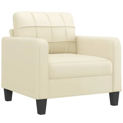 Produktbild von vidaXL Sessel Creme 60 cm Kunstleder