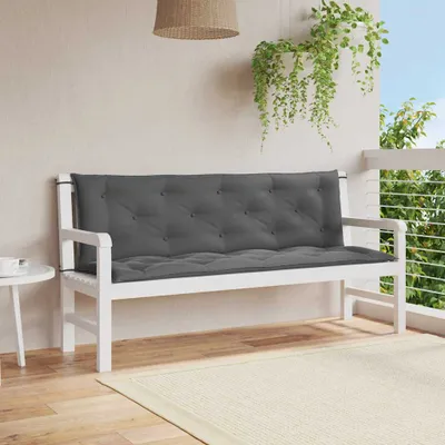 Produktbild von vidaXL Gartenbank-Auflage Anthrazit 150x(50+50)x7 cm Oxford-Gewebe