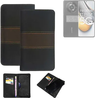 Produktbild von K-S-Trade Hülle Handyhülle kompatibel mit Realme 11 Pro+ Schutzhülle Walletcase Bookstyle Tasche Schutz Case Handytasche Wallet Cover Kunstleder