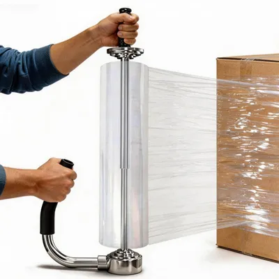Stretchfolien-Dispenser, Metall, für Rollen 30-50 cm