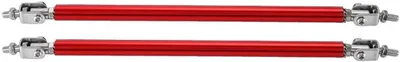 Productafbeelding van Bumper Lip Strut - Voorbumper Versterking - Auto Modificatie - Hoge Kwaliteit Aluminium - 20cm Lengte - Rood